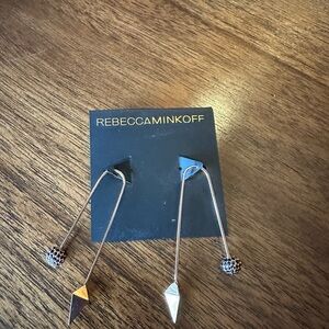 Rebecca Minkoff Rose Gold and Black Earrings